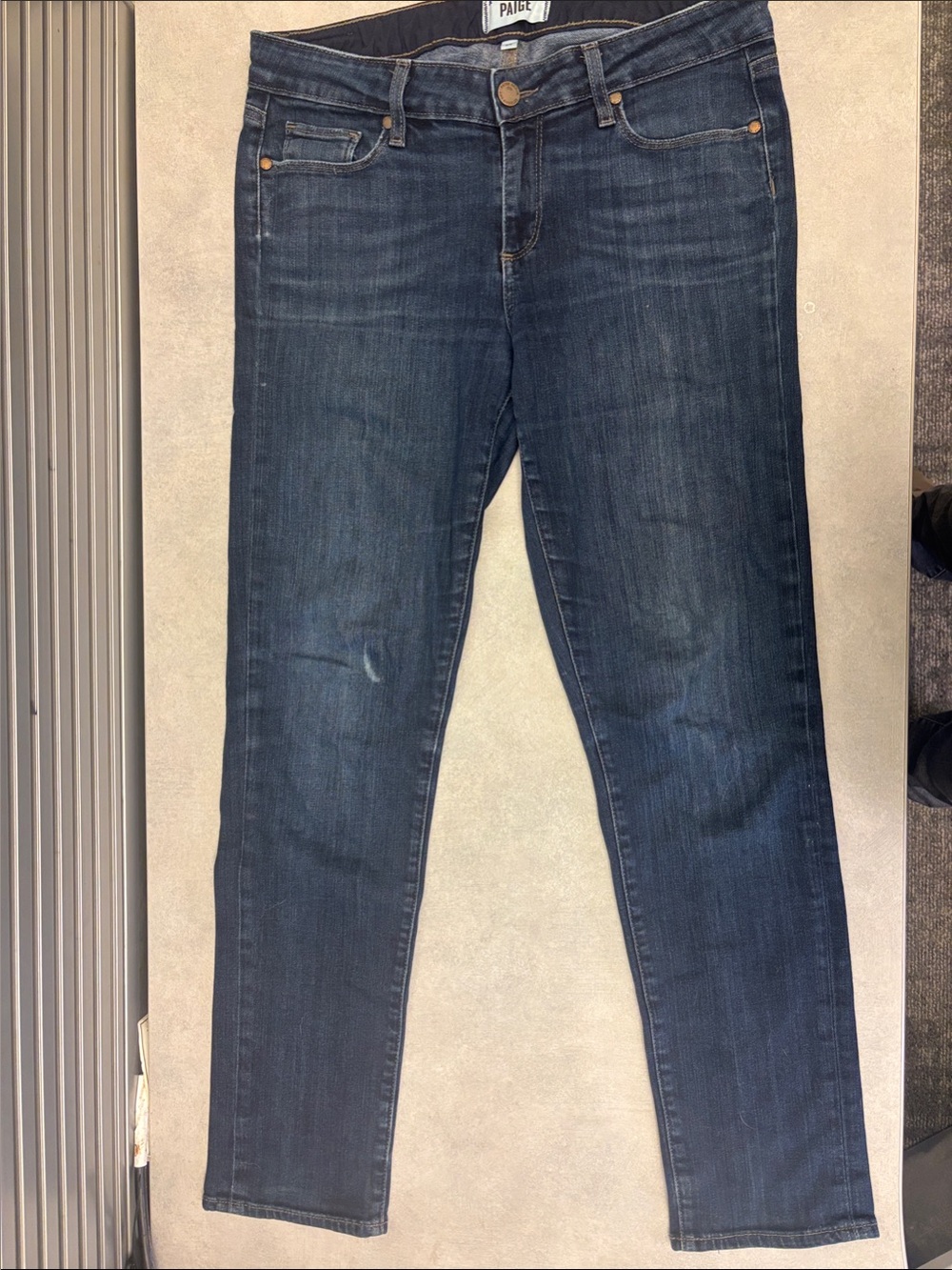 PAIGE Skyline Ankle Peg Dark Indigo Skinny Jeans